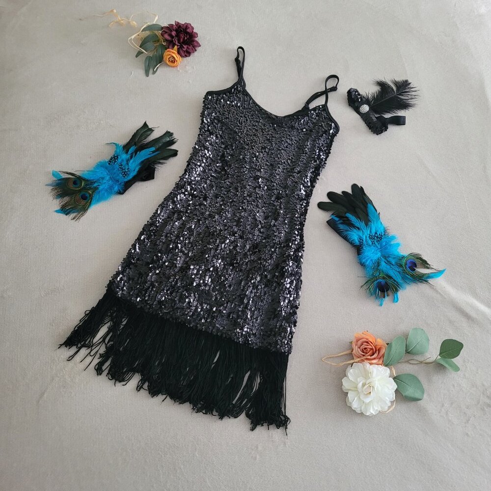Black Forever 21 Sequin dress (Flapper Style)